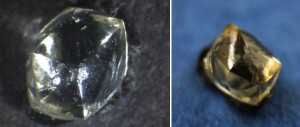 Two Tasmanian diamonds. Tasmanian Museum and Art Gallery collection.