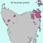 Devonian granite in Tasmania.
